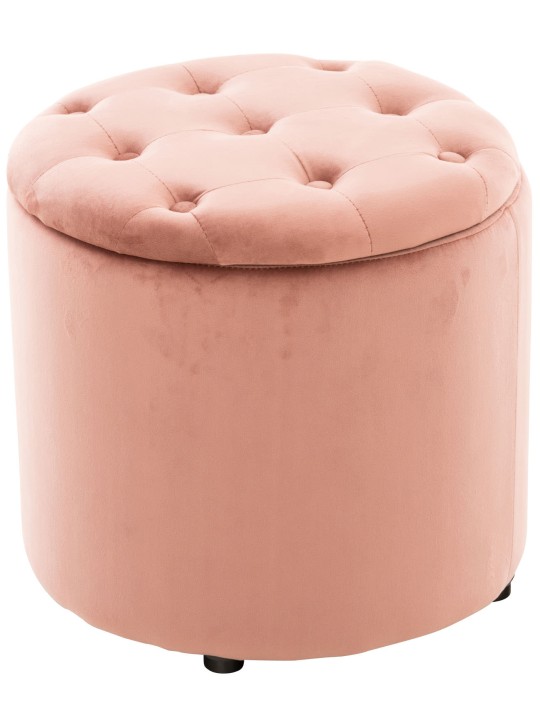 Taburet Pantin fløjl, pink