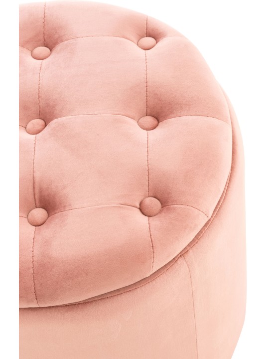 Taburet Pantin fløjl, pink