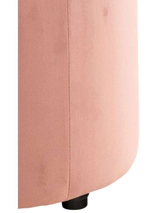 Taburet Pantin fløjl, pink