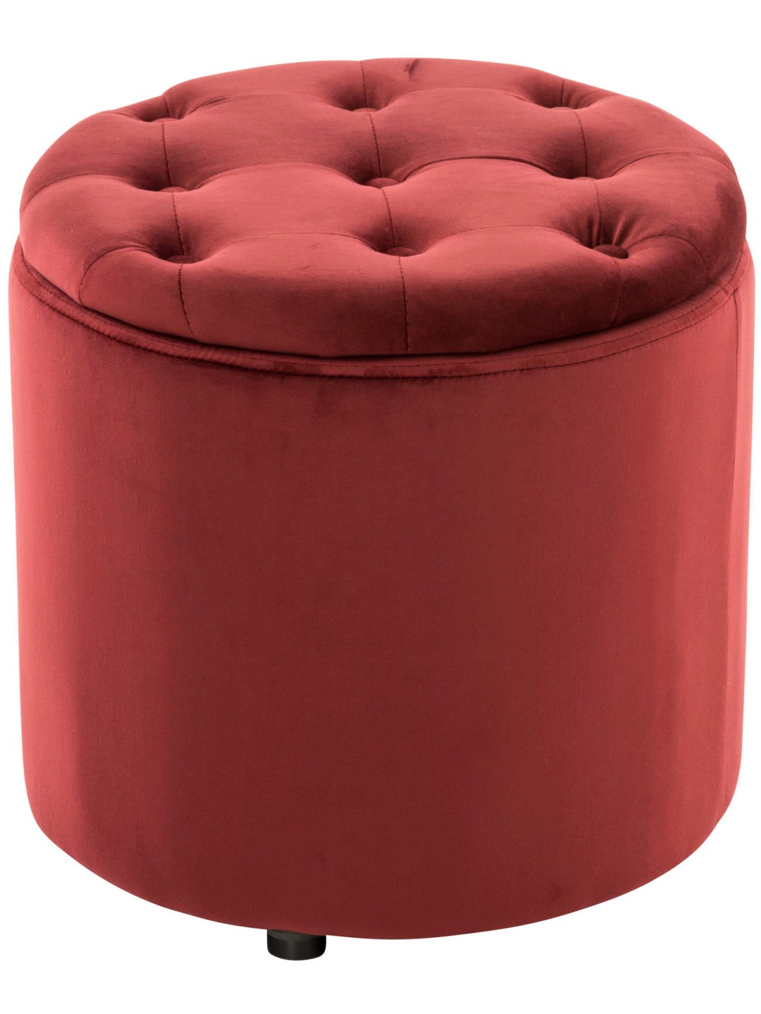 Taburet Pantin fløjl, rød