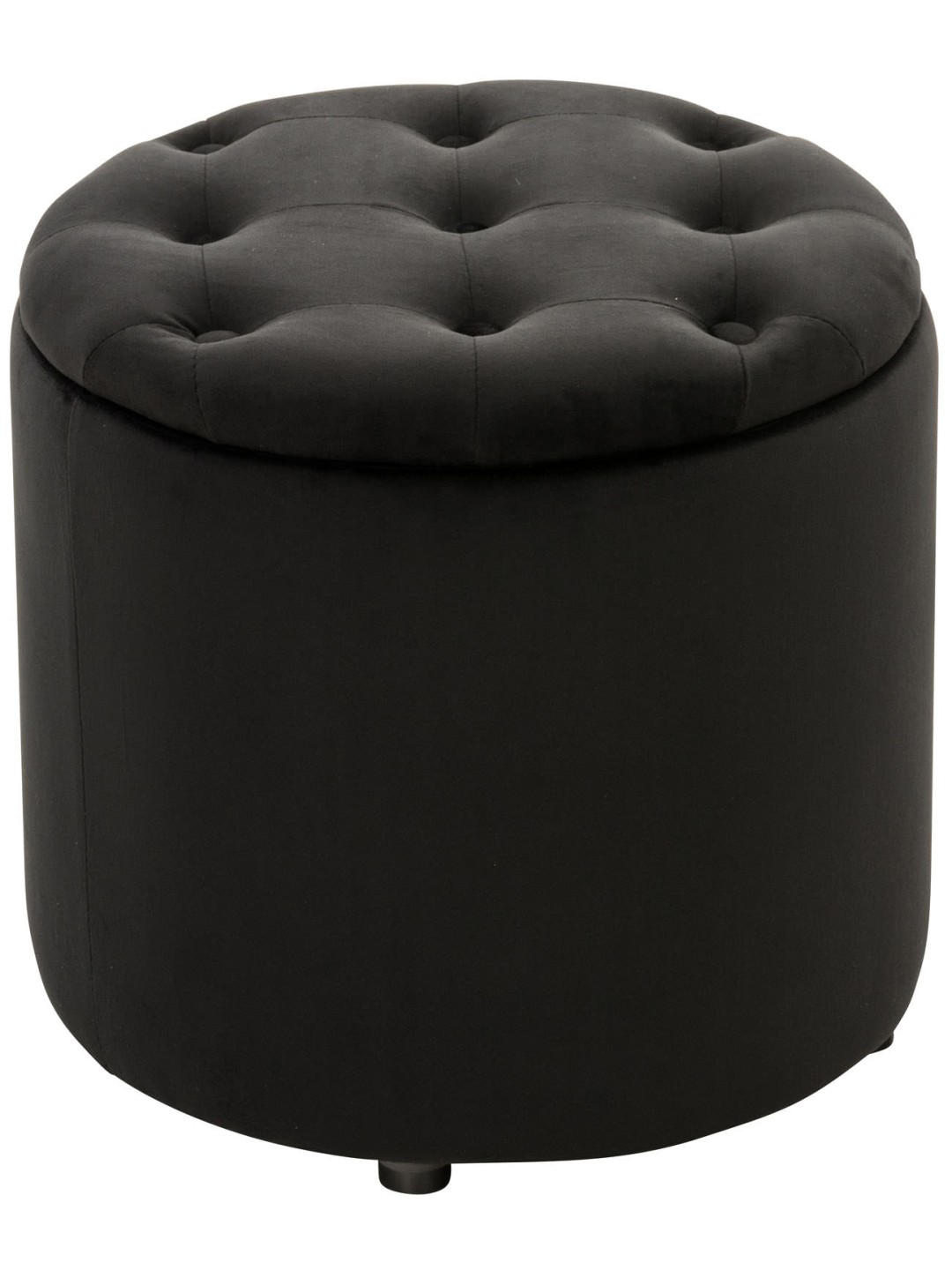 Taburet Pantin fløjl, sort