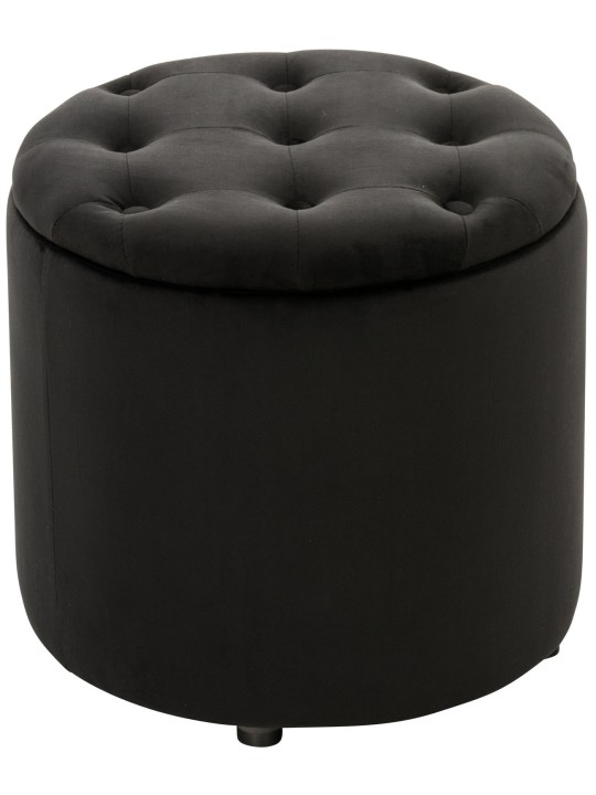 Taburet Pantin fløjl, sort