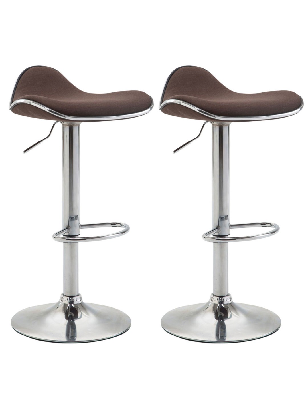 Sæt med 2 barstole Shanghai stof C, brun