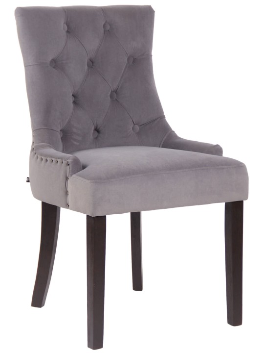 Spisestuestol Aberdeen fløjl antik, grå