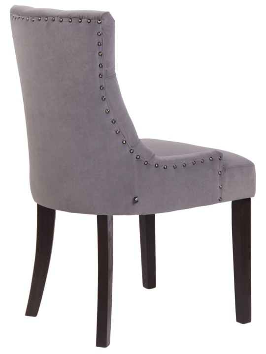 Spisestuestol Aberdeen fløjl antik, grå