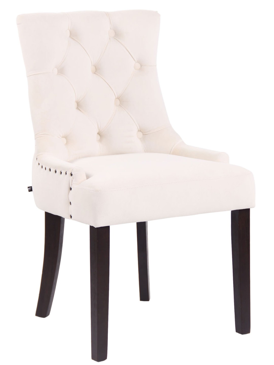 Spisestuestol Aberdeen fløjl antik, creme