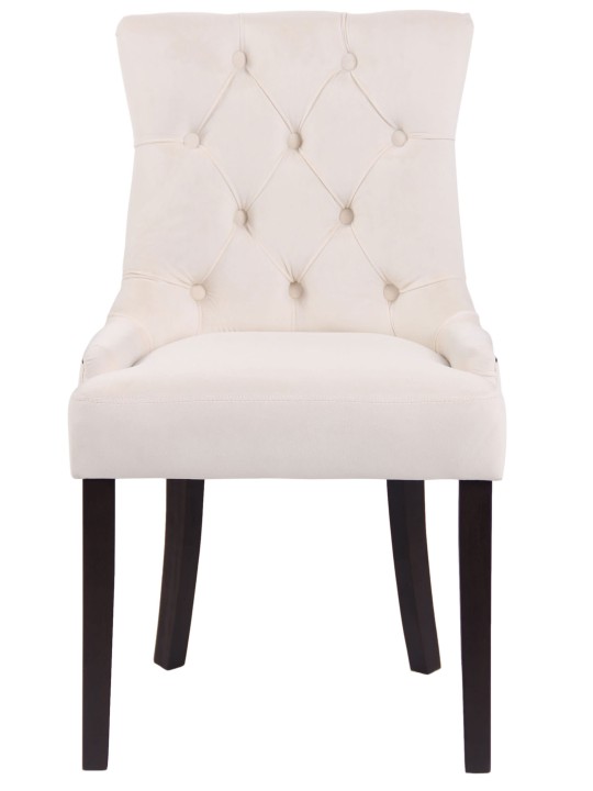 Spisestuestol Aberdeen fløjl antik, creme