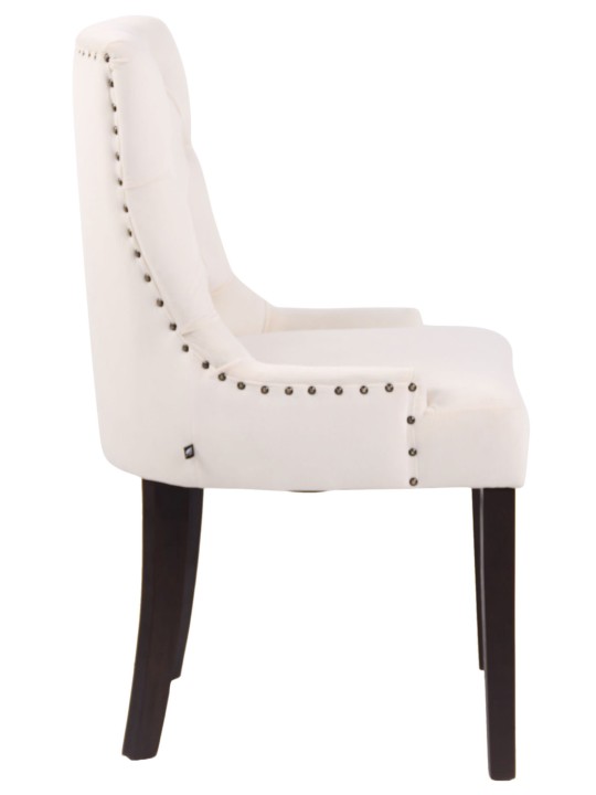 Spisestuestol Aberdeen fløjl antik, creme
