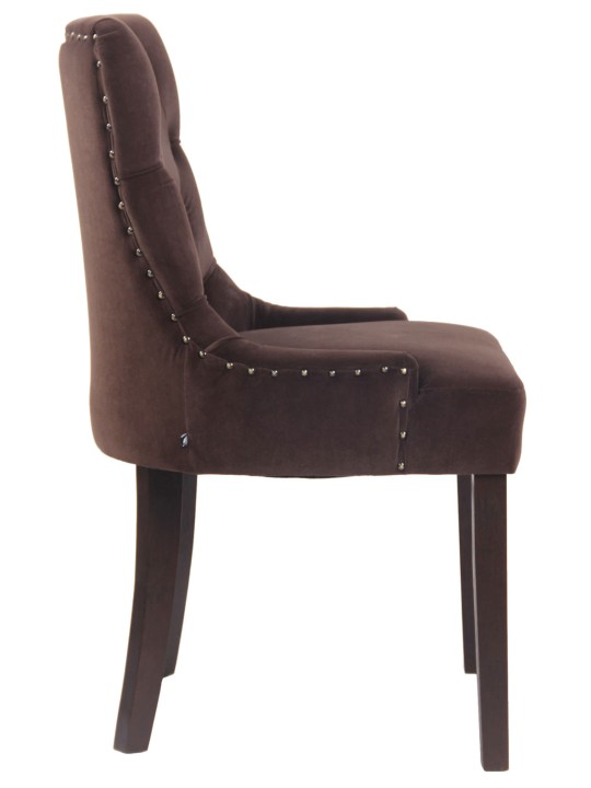 Spisestuestol Aberdeen fløjl antik, brun