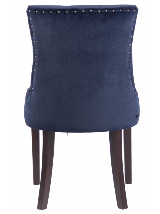 Spisestuestol Aberdeen fløjl antik, blå