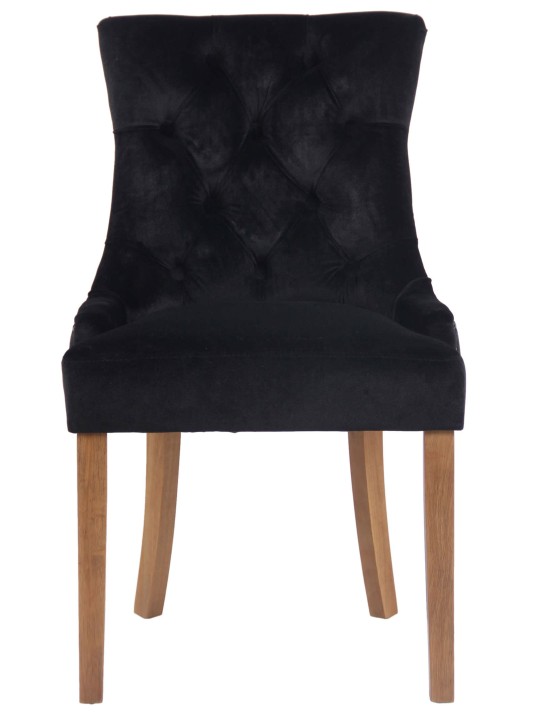 Spisestuestol Aberdeen fløjl antique-light, sort Spisestuestol Aberdeen fløjl antique-light, sort