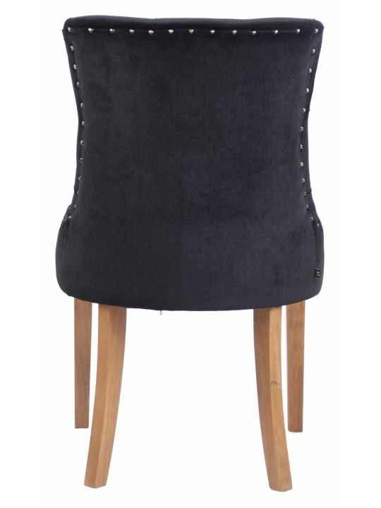 Spisestuestol Aberdeen fløjl antique-light, sort Spisestuestol Aberdeen fløjl antique-light, sort