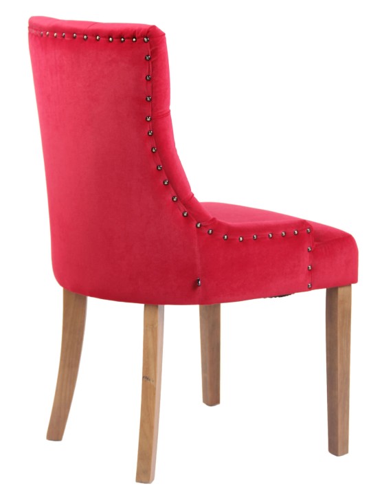 Spisestuestol Aberdeen fløjl antique-light, rød