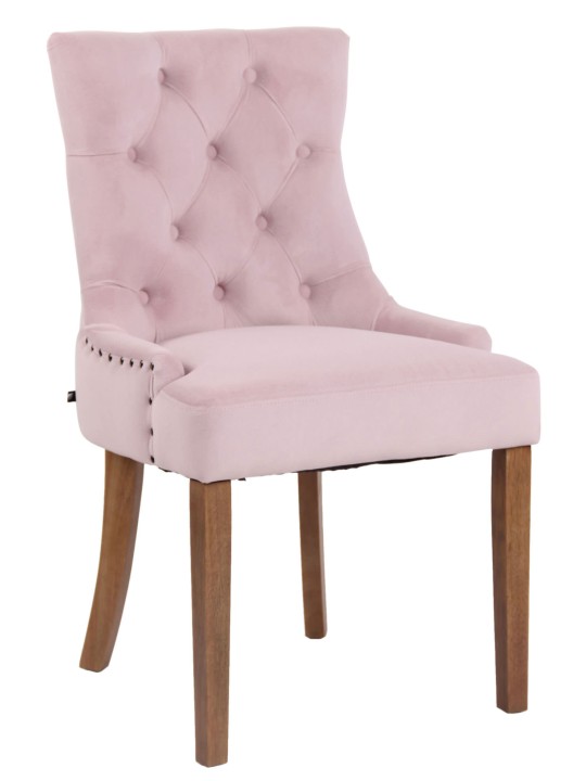 Spisestuestol Aberdeen fløjl antique-light, pink