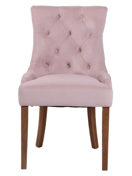 Spisestuestol Aberdeen fløjl antique-light, pink