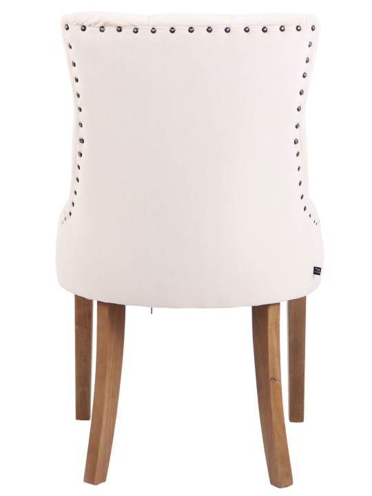 Spisestuestol Aberdeen fløjl antique-light, creme