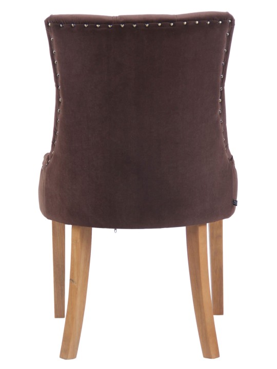 Spisestuestol Aberdeen fløjl antique-light, brun