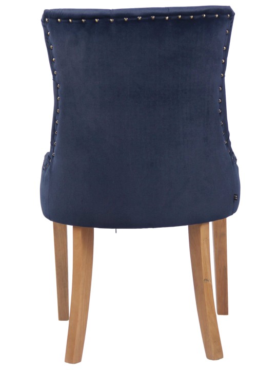 Spisestuestol Aberdeen fløjl antique-light, blå