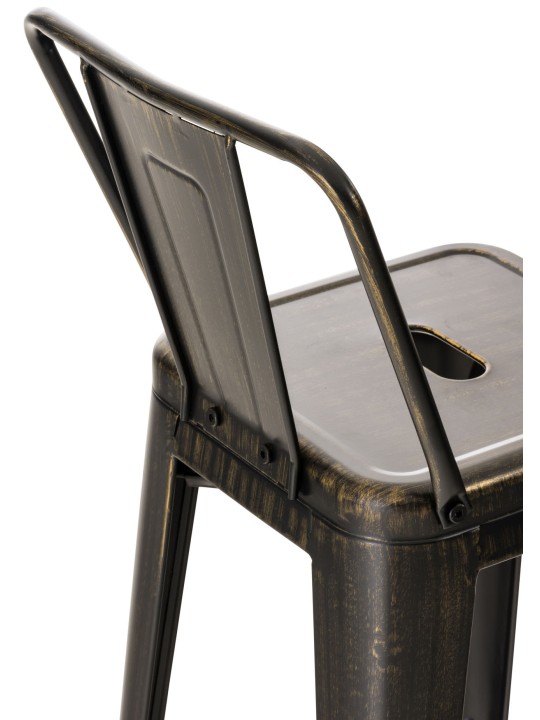 Barstol Mason antik, sort-guld