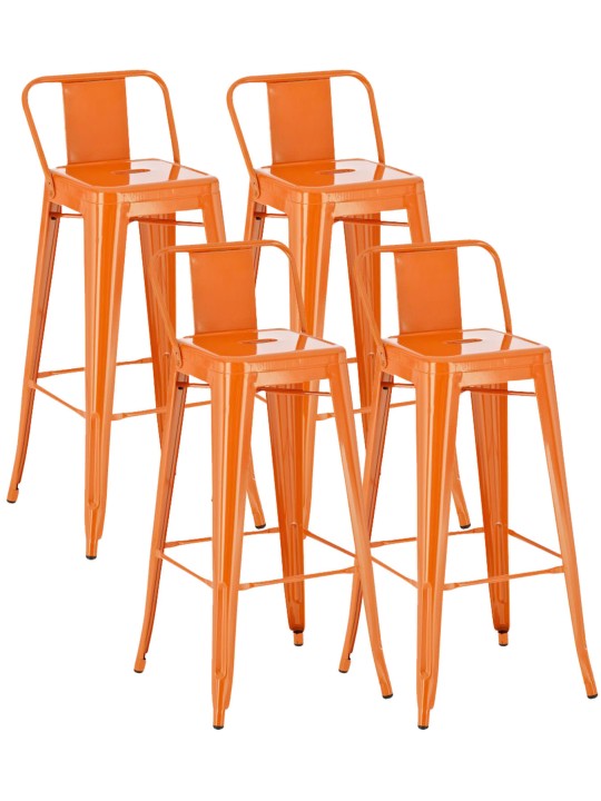 Sæt med 4 barstole Mason, orange Sæt med 4 barstole Mason, orange