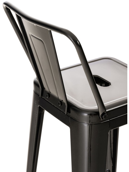 Sæt med 4 barstole Mason, sort