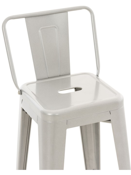 Sæt med 4 barstole Mason, sølv