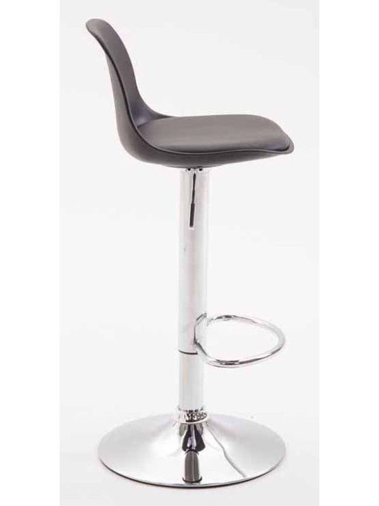 Sæt med 2 barstole Kiel plastik krom, sort Sæt med 2 barstole Kiel plastik krom, sort