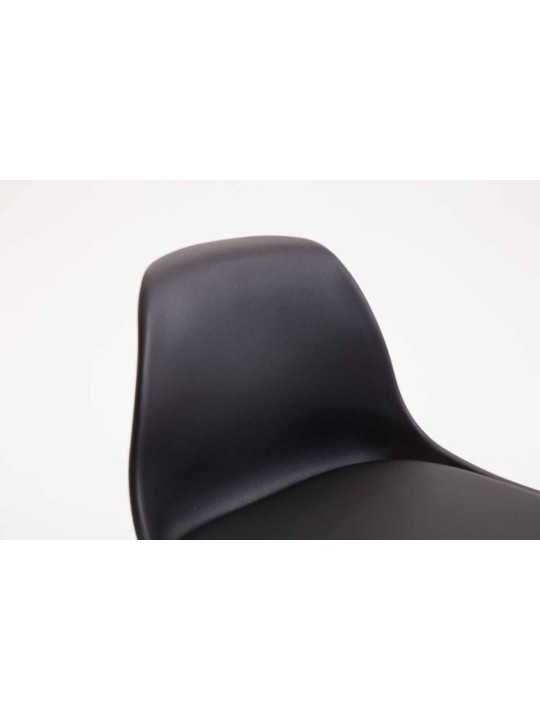 Sæt med 2 barstole Kiel plastik krom, sort Sæt med 2 barstole Kiel plastik krom, sort