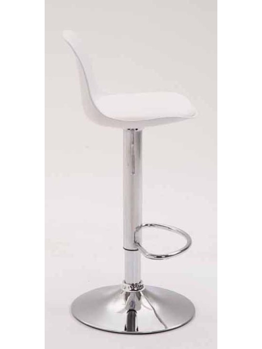 Sæt med 2 barstole Kiel plastik krom, hvid Sæt med 2 barstole Kiel plastik krom, hvid