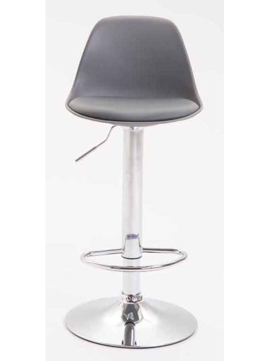 Sæt med 2 barstole Kiel plastik krom, grå Sæt med 2 barstole Kiel plastik krom, grå