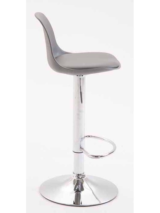 Sæt med 2 barstole Kiel plastik krom, grå Sæt med 2 barstole Kiel plastik krom, grå