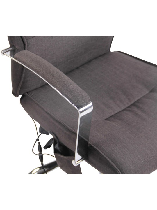 Kontorstol Portland stof med massagefunktion, mørkegrå