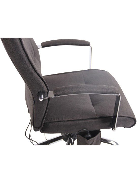 Kontorstol Portland stof med massagefunktion, mørkegrå