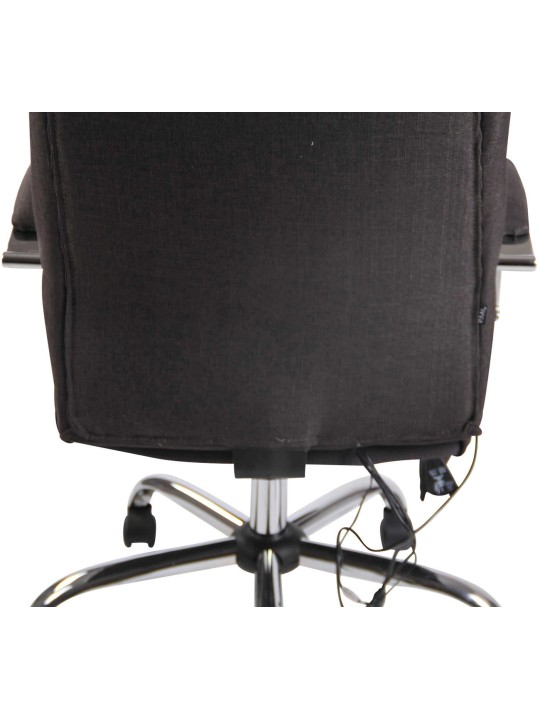 Kontorstol Portland stof med massagefunktion, mørkegrå