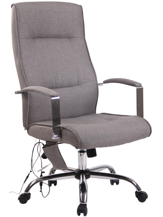 Kontorstol Portland stof med massagefunktion, grå