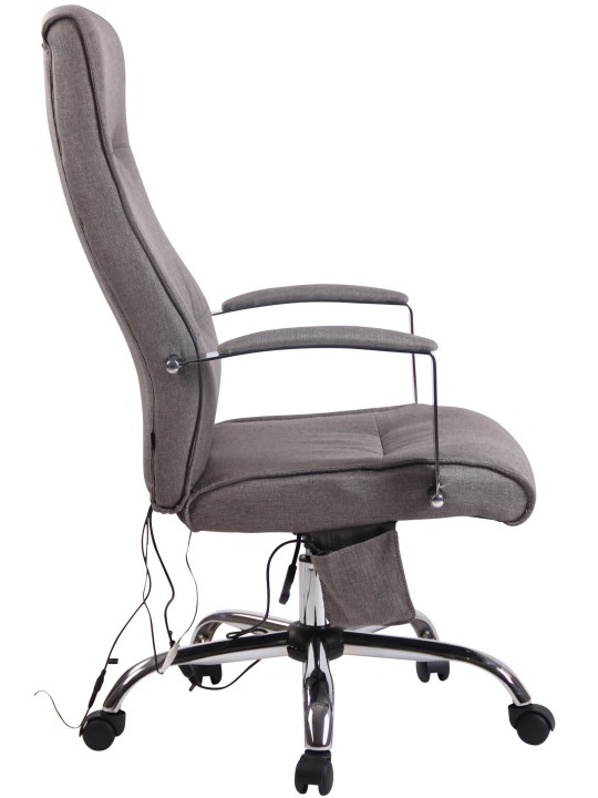 Kontorstol Portland stof med massagefunktion, grå