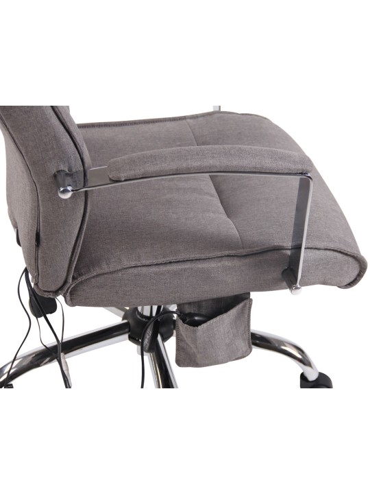 Kontorstol Portland stof med massagefunktion, grå