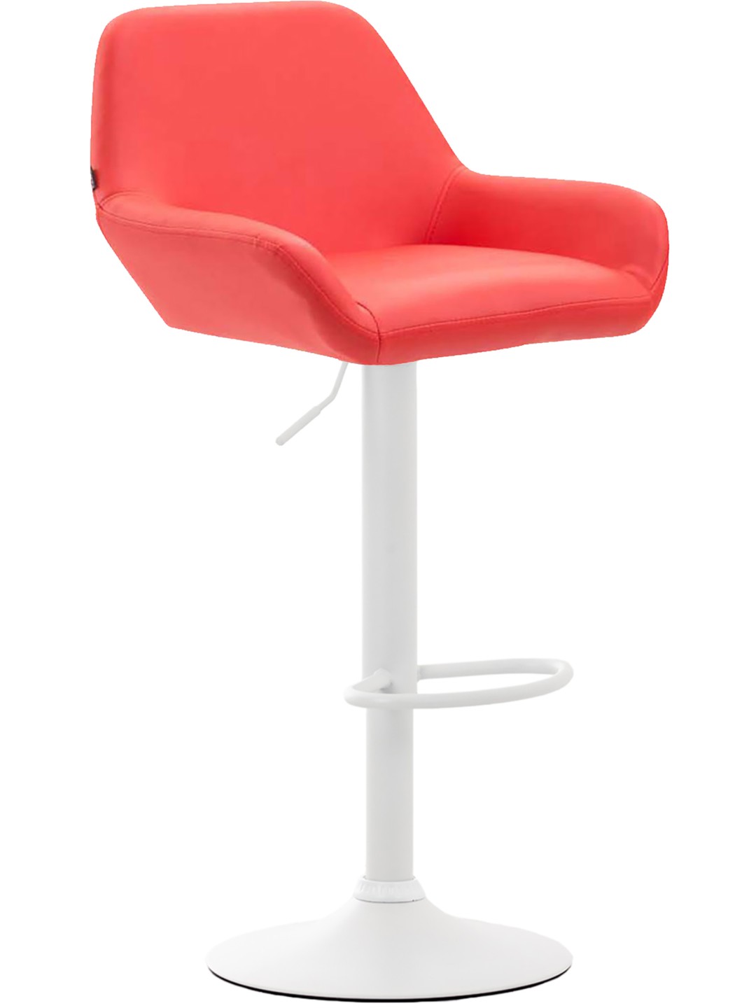 Barstol Braga imiteret læder, rød