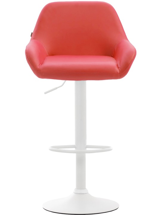 Barstol Braga imiteret læder, rød