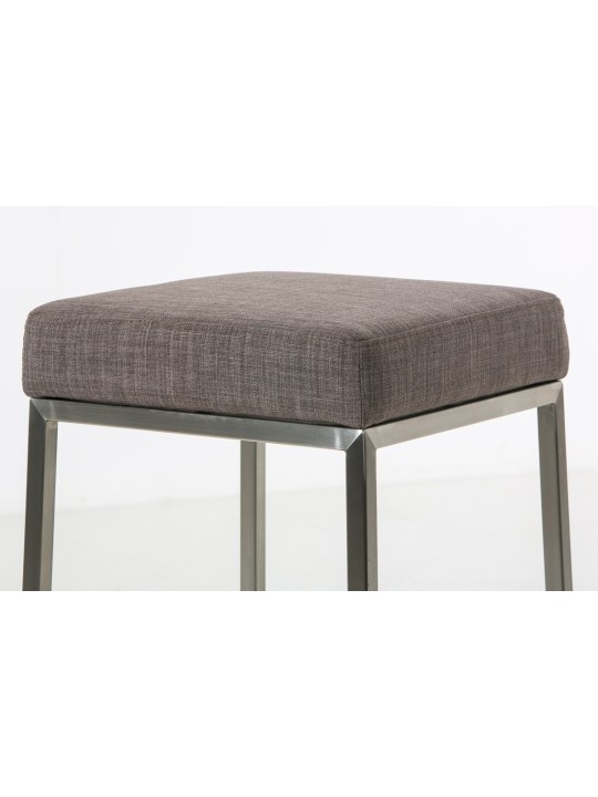 Sæt med 2 barstole Montreal 85 stof rustfrit stål, grå