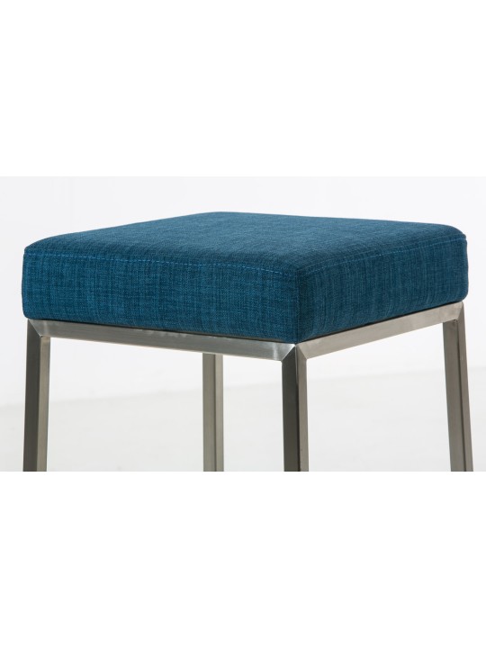 Sæt med 2 barstole Montreal 85 stof rustfrit stål, blå