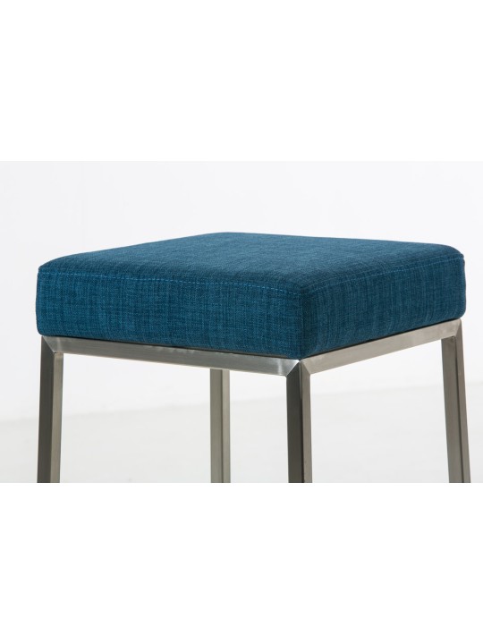 Sæt med 2 barstole Montreal 80 stof rustfrit stål, blå