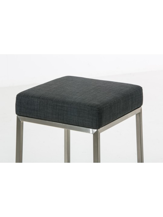 Sæt med 2 barstole Montreal 80 stof rustfrit stål, mørkegrå