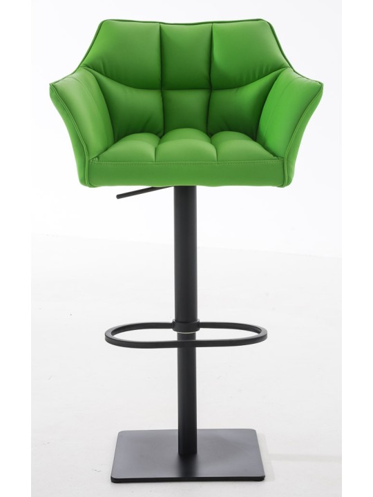 Sæt med 2 barstole Damaso imiteret læder, grøn