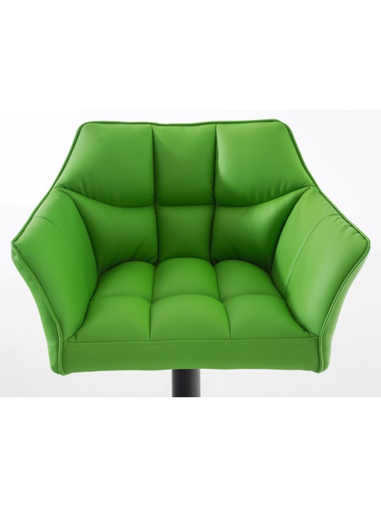 Sæt med 2 barstole Damaso imiteret læder, grøn