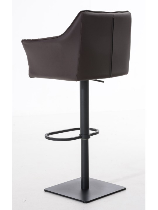 Sæt med 2 barstole Damaso imiteret læder, brun