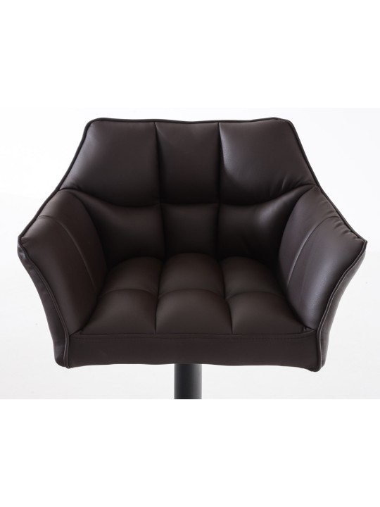 Sæt med 2 barstole Damaso imiteret læder, brun