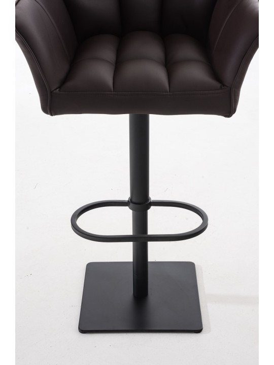 Sæt med 2 barstole Damaso imiteret læder, brun