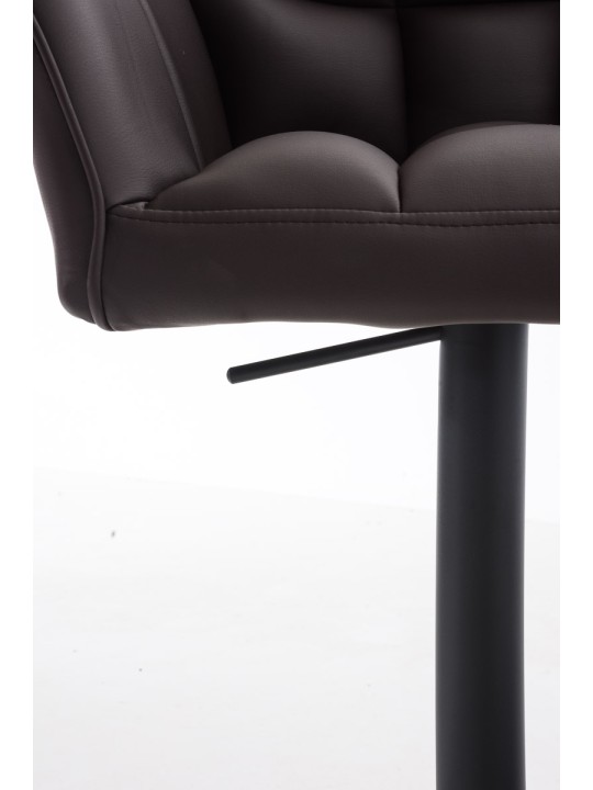 Sæt med 2 barstole Damaso imiteret læder, brun