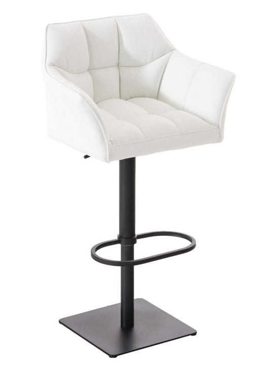 Sæt med 2 barstole Damaso imiteret læder, hvid Sæt med 2 barstole Damaso imiteret læder, hvid